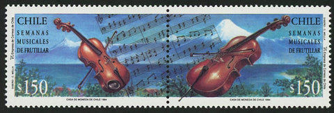 Chile Stamp Frutillar Music Week Violin Cello Pair Musical Instruments MNH