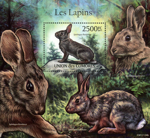 Rabbit Wild Animal Sylvilagus Floridanus Souvenir Sheet Mint NH