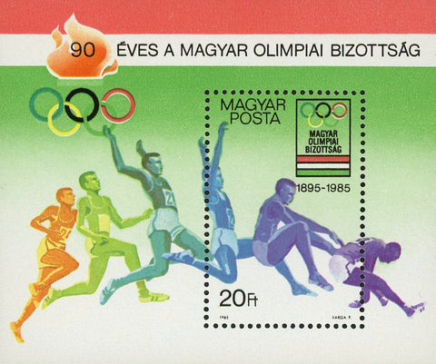 Hungary Olympic Games 1895-1985 90 Years Sport Souvenir Sheet Mint NH