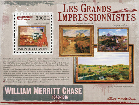 Famous Impressionist William Merret Chase Art Sov. Sheet Mint NH