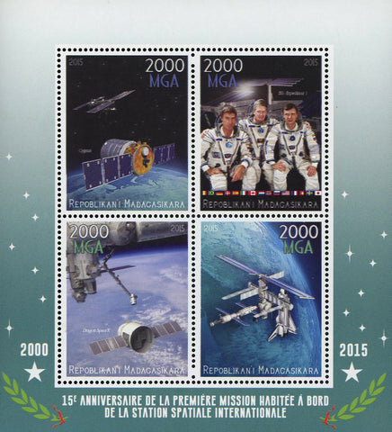 Madagaskar First Mission International Spatial Station Astronaut Souvenir Sheet