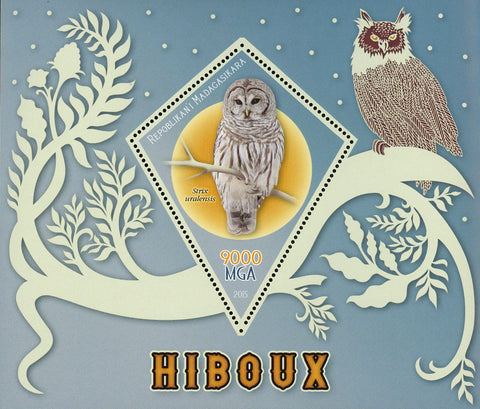Owl Bird Strix Uralensis Souvenir Sheet Mint NH
