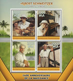 Albert Scheweitzer Humanitarian Philosopher Souvenir Sheet of 4 Stamps MNH