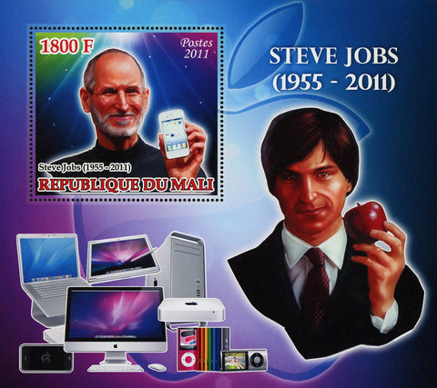 Steve Jobs Apple Famous People Souvenir Sheet Mint NH