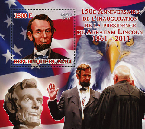 World Presidential Anniversary Abraham Lincoln USA Souvenir Sheet Mint NH