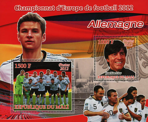 Soccer European Championship 2012 Germany Thomas Muller Sov. Sheet of 2 MNH