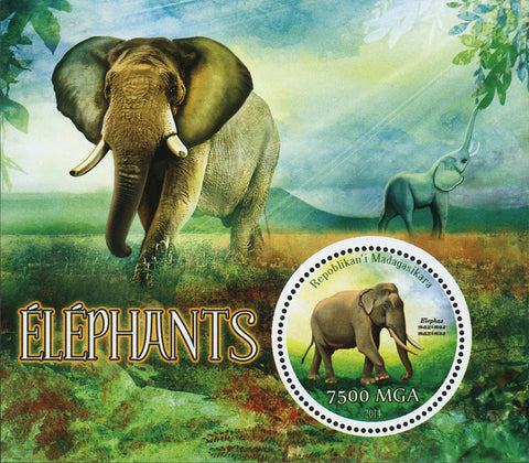 Elephant Wild Animal Elephas Maximus Souvenir Sheet Mint NH