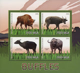 Bull Wild Animal Souvenir Sheet of 4 Stamps Mint NH
