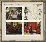 Abraham Bosse Barroque Painter Art Sov. Sheet of 3 Stamps MNH