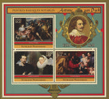 Antoine van Dyck Barroque Painter Art Sov. Sheet of 3 Stamps MNH