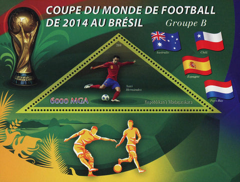 Soccer World Cup Brazil 2014 Xavi Hernandez Sport Sov. Sheet  MNH