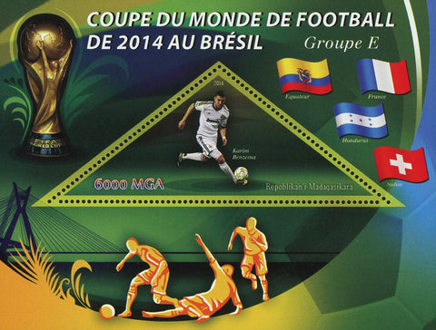 Soccer World Cup Brazil 2014 Karim Benzema Sport Sov. Sheet  MNH