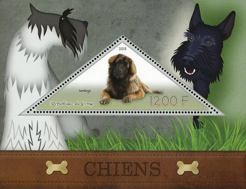 Congo Dog Pet Domestic Animal Leonbergi Souvenir Sheet Mint NH