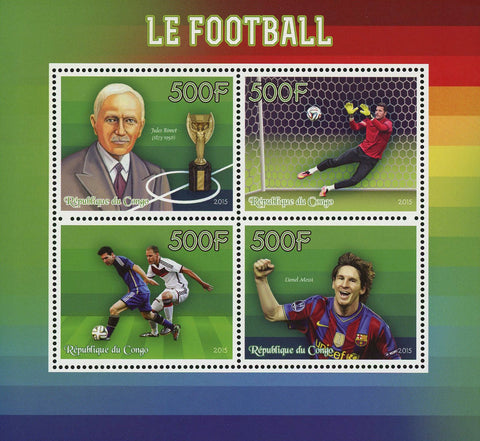 Soccer Sport Lionel Messi Souvenir Sheet of 4 Stamps Mint NH