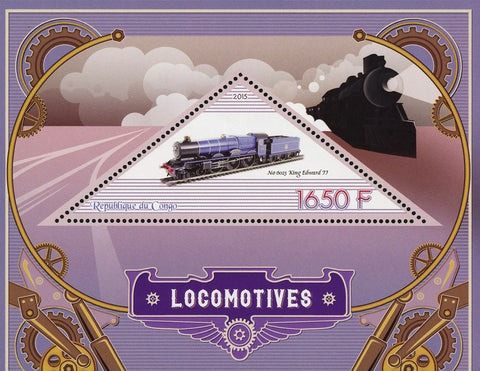 Congo Locomotive No. 6023 King Edward Souvenir Sheet Mint NH
