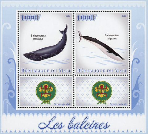 Whale Marine Fauna Souvenir Sheet of 2 Stamps Mint NH