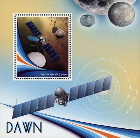 Congo Dawn Space Satellite Probe Planet Souvenir Sheet Mint NH