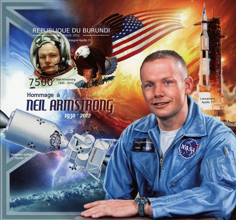 Neil Amstrong Astronaut Space Souvenir Sheet Mint NH
