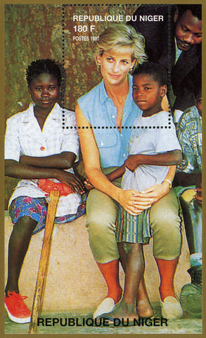 Princess Diana Royal Family Africa Children Souvenir Sheet MNH