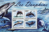 Dolphin Marine Fauna Ocean Souvenir Sheet of 4 Stamps Mint NH
