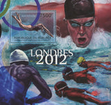 Swimming Sports Olympics Natation London 2012 Souvenir Sheet MNH