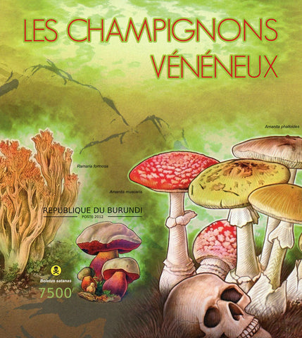 Poisonous Mushroom Fungi Nature Imp. Souvenir Sheet MNH