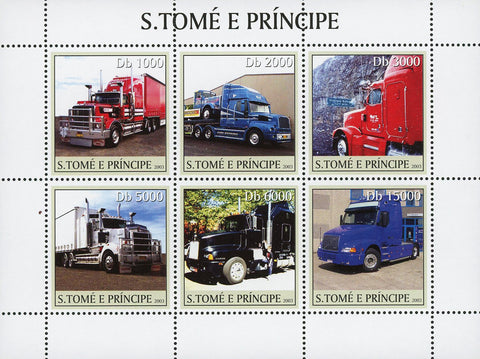 Tuck Transportation Souvenir Sheet of 6 Stamps Mint NH