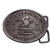 Post Office Usps US Mail 20 Year Safe Driver Employee Service Belt Buckle