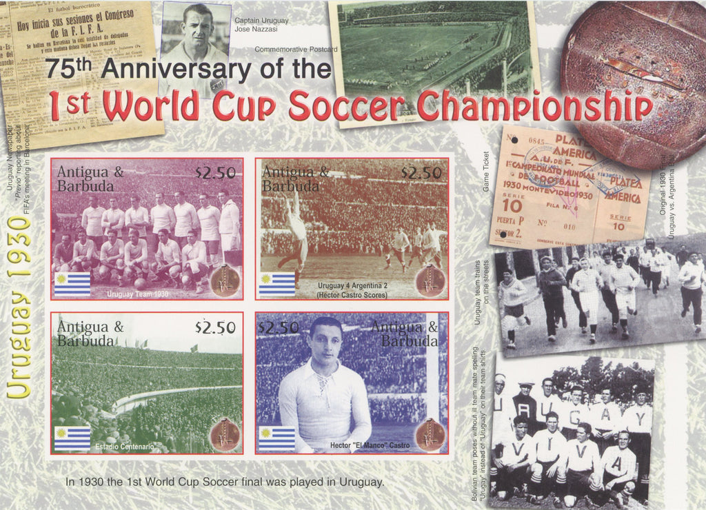 Soccer Stamp 75th Anniversary World Cup Sheet Imperforate MNH