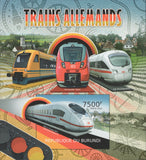 German Trains Imperforated Souvenir Sheet Mint NH