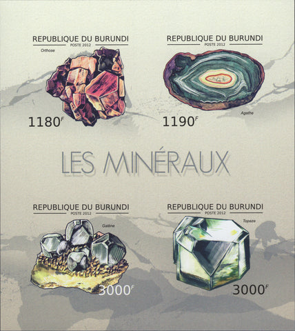 Minerals Nature Imperforate Souvenir Sheet Mint NH