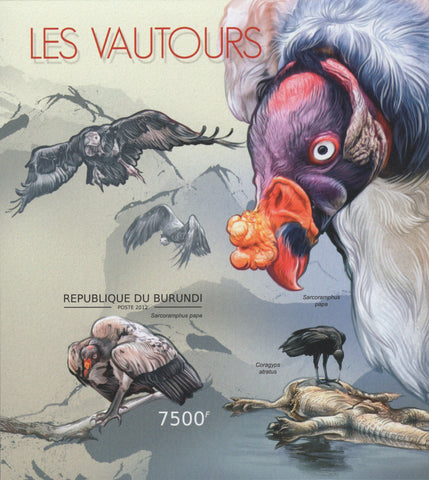 Vultures Birds Mountains Imperforated Souvenir Sheet MNH