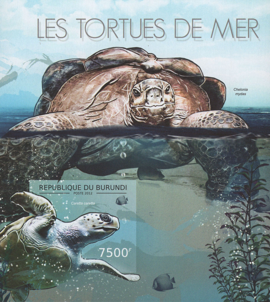 Sea Turtles Fauna Marine Imperforated Souvenir Sheet MNH